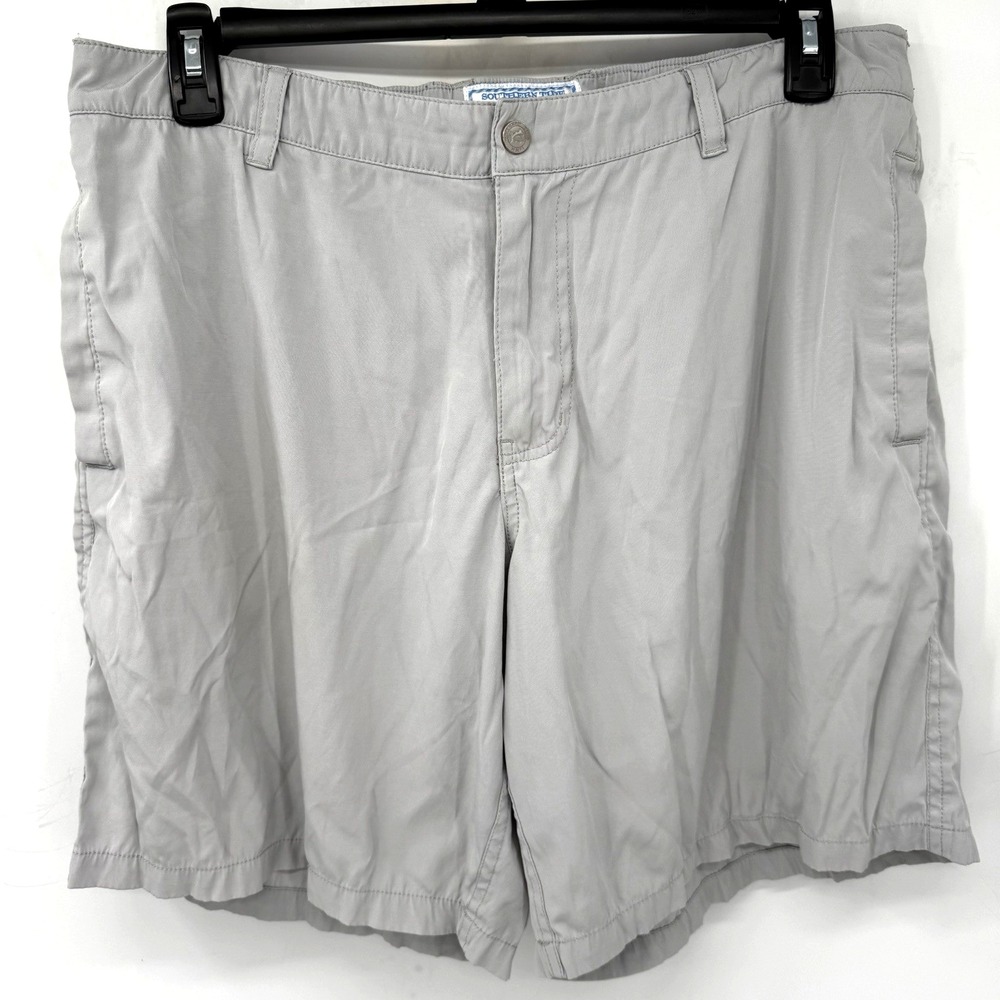 Southern Tide Shorts Men L Gray Skipjack Performance Stretch Casual Golf
